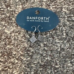 NWT Brand new Danforth Celtic know pewter dangle earrings. Made in Vermont, USA.